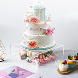 Acrylic Cake Box Stand Pedestal Riser Transparent Clear 14"x14"