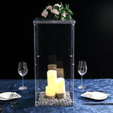 Clear Acrylic Pedestal Riser, Transparent Display Box 24"