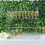 2-Tier Acrylic Champagne Glass Holder Display Stand Table Top 25" Clear with 18 Hooks