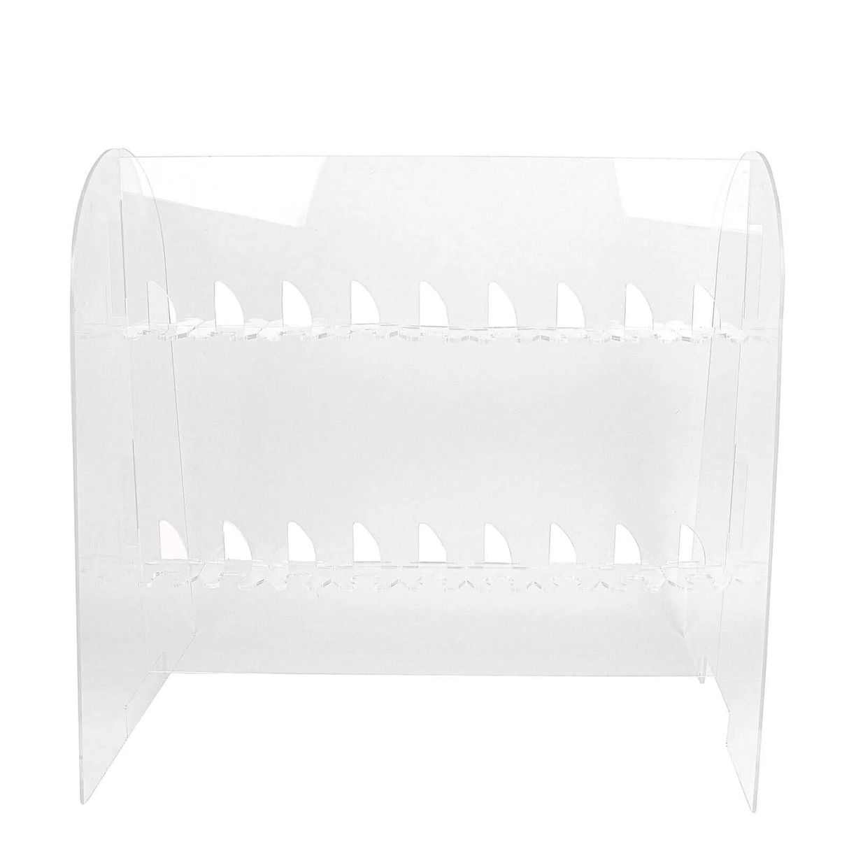 2-Tier Acrylic Champagne Glass Holder Display Stand Table Top 25" Clear with 18 Hooks