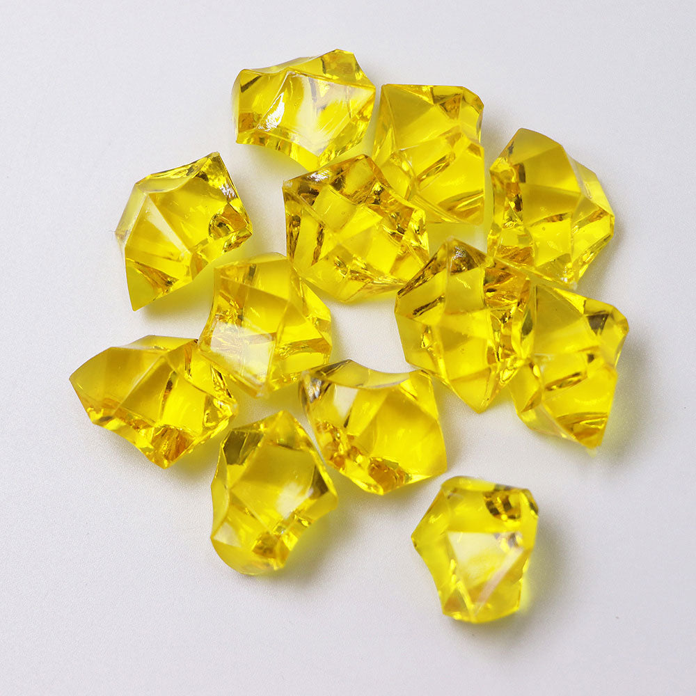 320 Pcs Acrylic Ice Bead Vase Fillers Bright Yellow