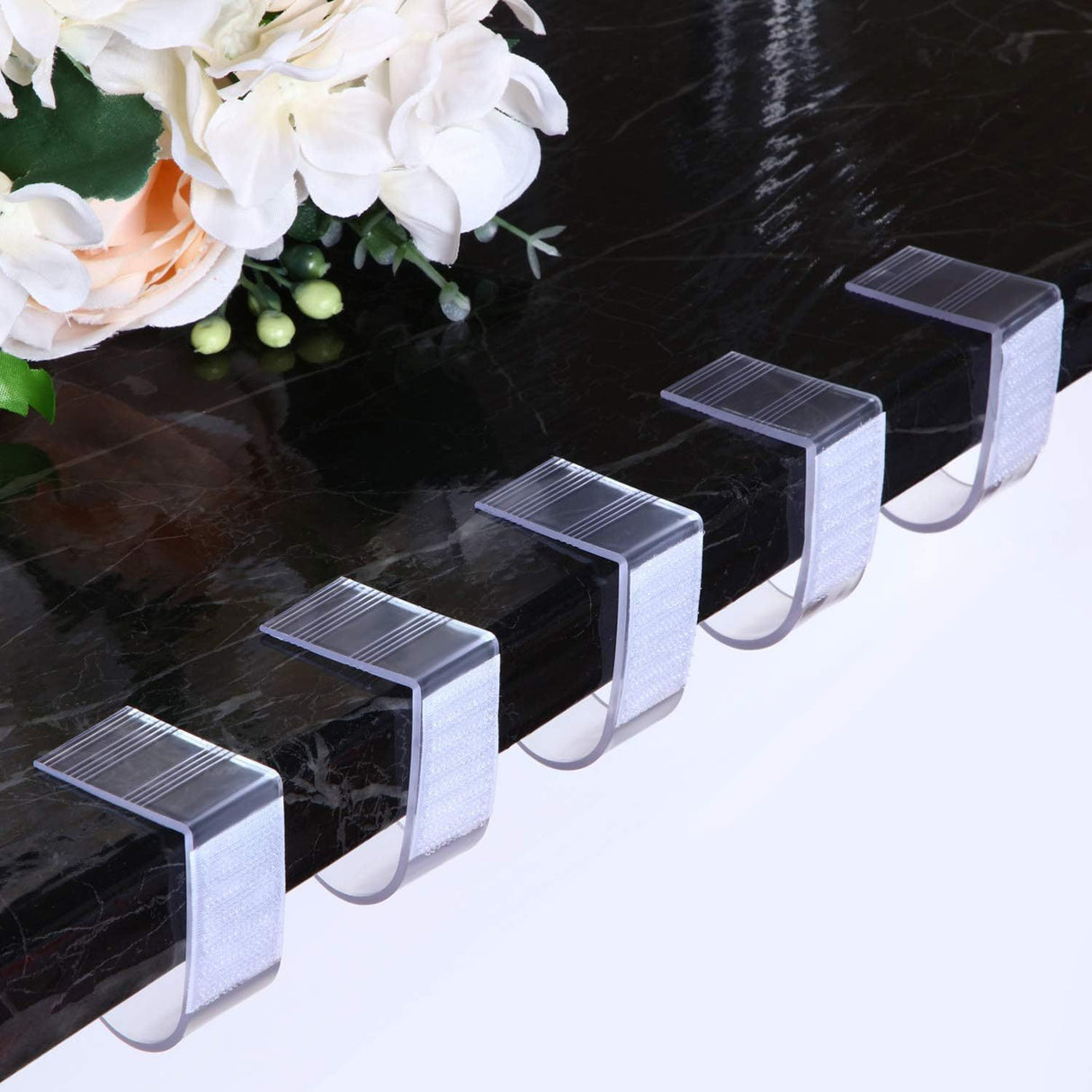 12pcs Adjustable Large Plastic Table Skirt Clips 2 to2.7"