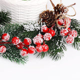 10 Pcs Berries Pine Cones Christmas Decoration Crafts Red