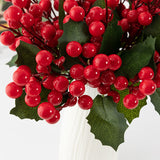 24 Pcs Artificial Christmas Holly Party Holiday Decorations Natural Color