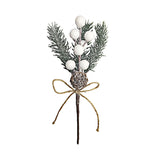 10 Pcs Berries Pine Cones Christmas Decoration Crafts White