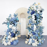 2 Set Artificial Floral Wedding Backdrop Decoration Rose Hydrangea Blue White