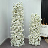 2 Set Artificial Floral Wedding Backdrop Decoration Rose White