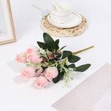 12 Bushes Artificial Premium Silk Flower Rose Bud Bouquets Flesh Pink
