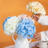 10 Flower Head and Stems Artificial Satin Hydrangeas Light Purple