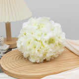 4 Pcs Artificial Silk Hydrangea Kissing Flower Balls 6" White