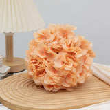 4 Pcs Artificial Silk Hydrangea Kissing Flower Balls 6" Champagne