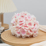 4 Pcs Artificial Silk Hydrangea Kissing Flower Balls 6" Light Pink