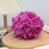 4 Pcs Artificial Silk Hydrangea Kissing Flower Balls 6" Rose Red