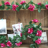 Artificial Silk Rose Garland 6ft Rose Red