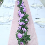 Artificial Silk Rose Garland 6ft Light Purple