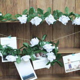 Artificial Silk Rose Garland 6ft White