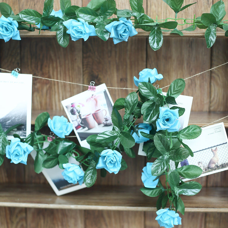 Artificial Silk Rose Garland 6ft Royal Blue