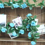 Artificial Silk Rose Garland 6ft Royal Blue