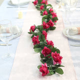 Artificial Silk Rose Garland 6ft Rose Red