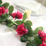Artificial Silk Rose Garland 6ft Rose Red