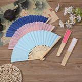 5 Pc Asian Silk Folding Fans Party Favors Pink