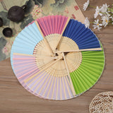 5 Pc Asian Silk Folding Fans Party Favors Pink