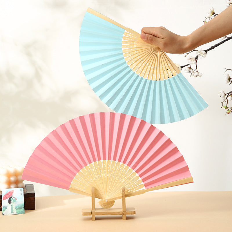 5 Pc Asian Silk Folding Fans Party Favors Pink