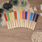 5 Pc Asian Silk Folding Fans Party Favors Pink