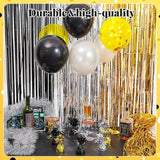 12 Pack Rainbow Foil Tassel Top Party Balloon Weights, 6.3oz 5"