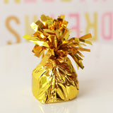 12 Pack Metallic Gold Foil Tassel Top Party Balloon Weights, 6.3oz 5"