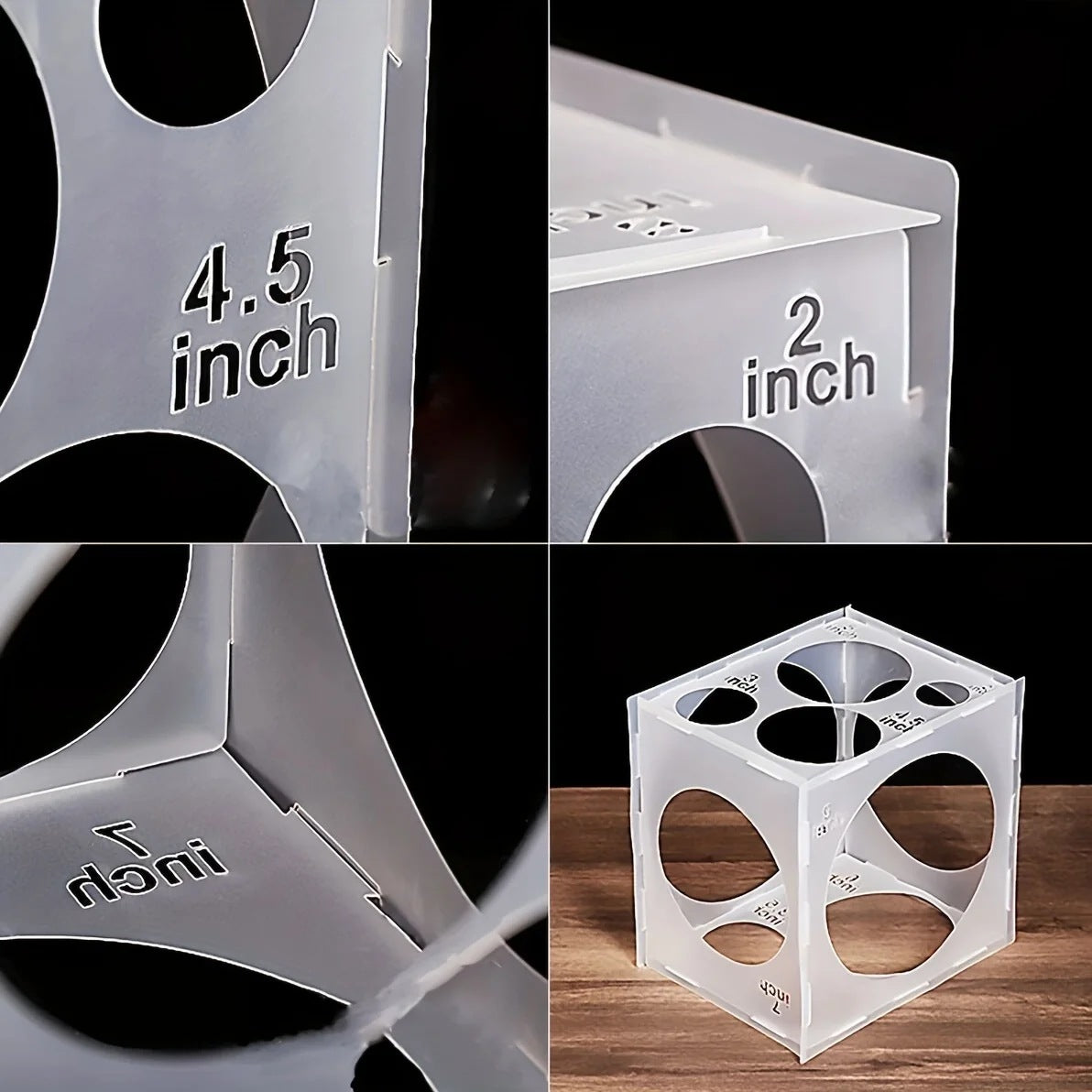 11 Holes Collapsible Plastic Balloon Size Measurement Tool