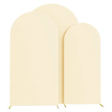 Matte Beige Polyester Wedding Arch Cover