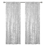 Big Payette Sequin Backdrop Drape Curtain 9ftx9ft Silver