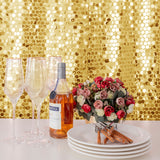 Big Payette Sequin Backdrop Drape Curtain 9ftx9ft Gold