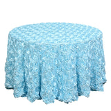 Satin Round Tablecloth 130" Royal Blue