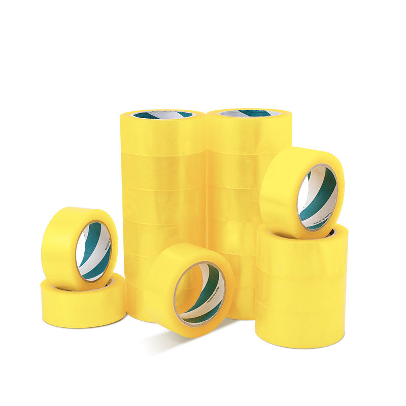 5 Roll Performance Paper Box Sealing Tape Transparent Yellow