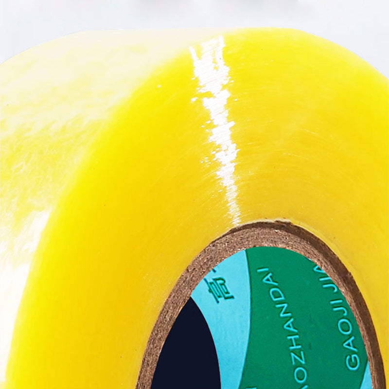 5 Roll Performance Paper Box Sealing Tape Transparent Yellow
