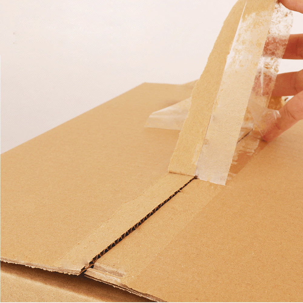 5 Roll Performance Paper Box Sealing Tape Transparent Yellow
