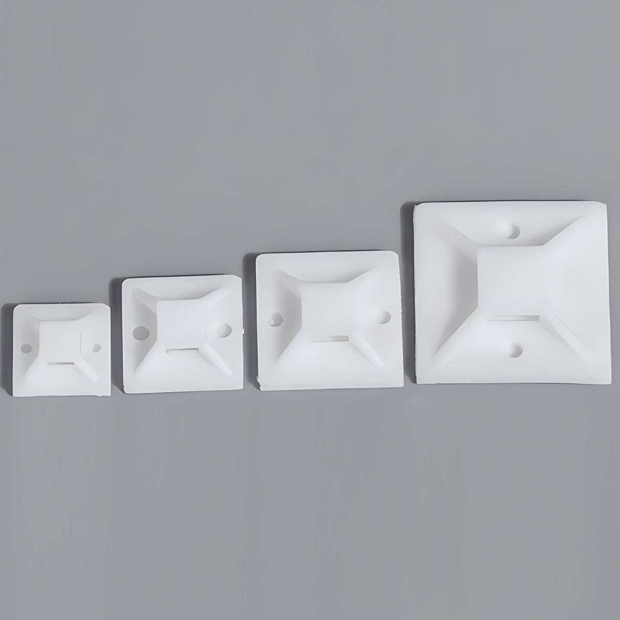 100 Pcs 3M Back-Glue Self Adhesive White Strong Cable Zip Tie Mounts