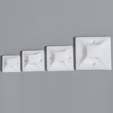 100 Pcs 3M Back-Glue Self Adhesive White Strong Cable Zip Tie Mounts
