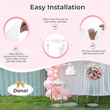 Set of 5 Clear Acrylic Cylinder Pedestal Stands Cake Dessert Table Display