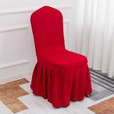 Air Layer Skirt Chair Cover Red