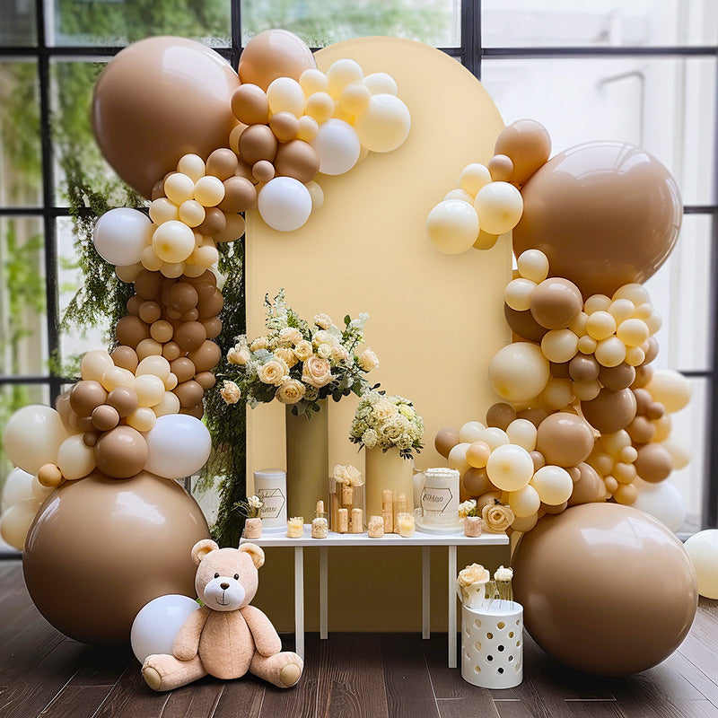 Champagne Polyester Wedding Arch Cover