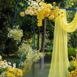 Chiffon Ceiling Drapery With Rod Pocket 5ftx32ft Lemon Yellow