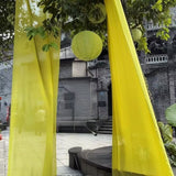Chiffon Ceiling Drapery With Rod Pocket 5ftx32ft Lemon Yellow