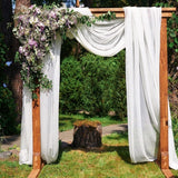 Chiffon Ceiling Drapery With Rod Pocket 5ftx32ft White