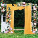 Chiffon Ceiling Drapery With Rod Pocket 5ftx13ft Yellow