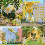 Chiffon Ceiling Drapery With Rod Pocket 5ftx13ft Yellow