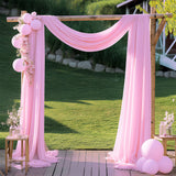 Chiffon Ceiling Drapery With Rod Pocket 5ftx13ft Pink