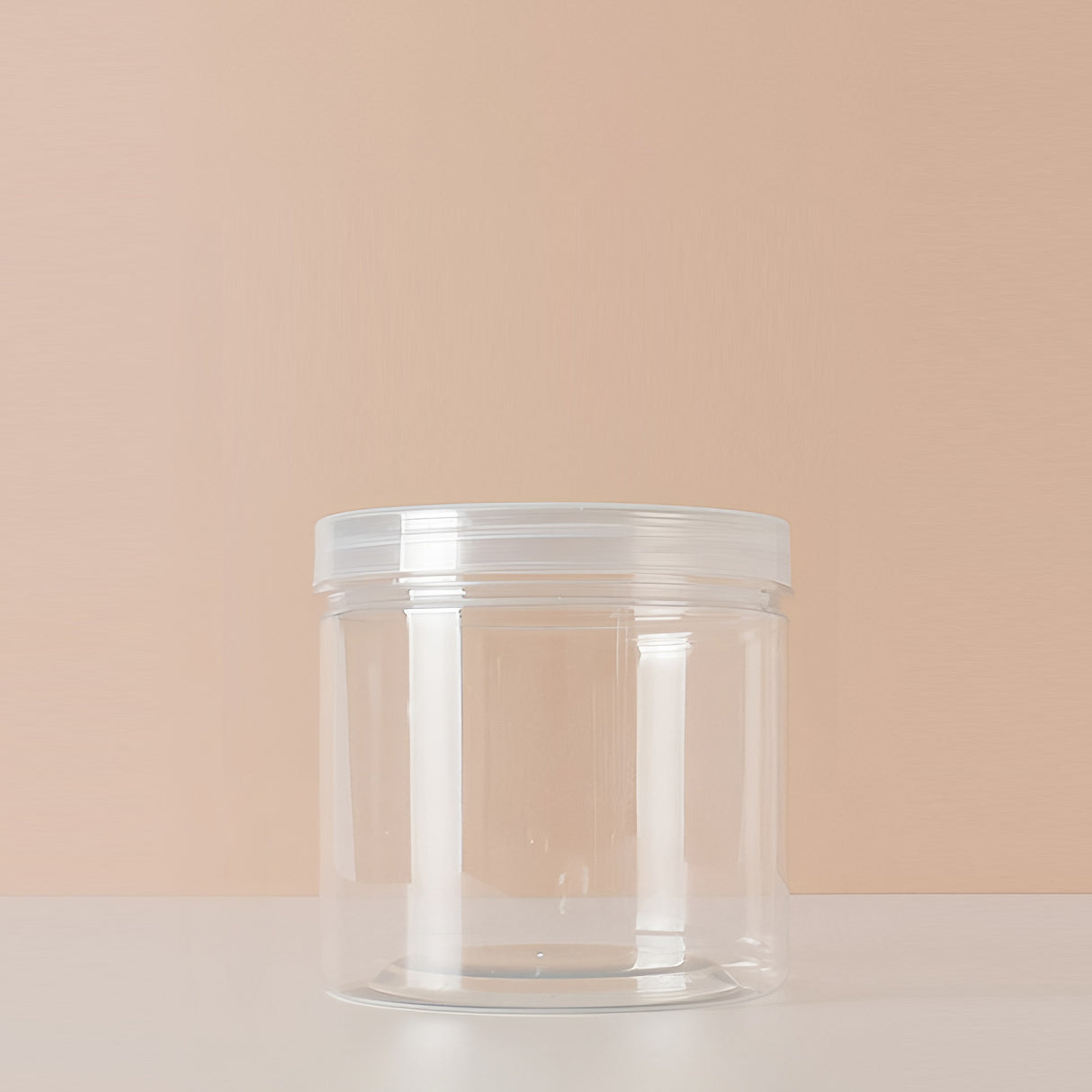 6 Pack 21oz Clear Plastic Jars Wide-mouth Storage Containers 4"x4"